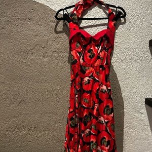 Bettie Page poppy halter